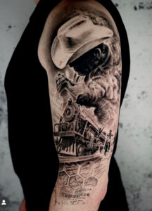 Black and Grey Tattoo, Realism Tattoo, Western Tattoo