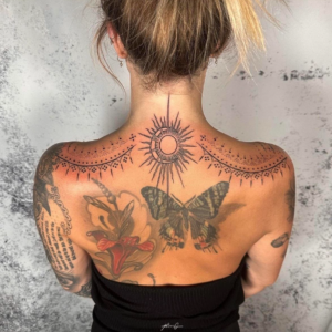 Black and grey tattoos dotwork tattoo for women ornamental